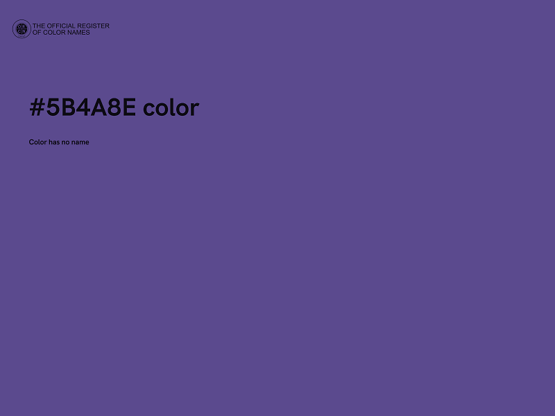 #5B4A8E color image