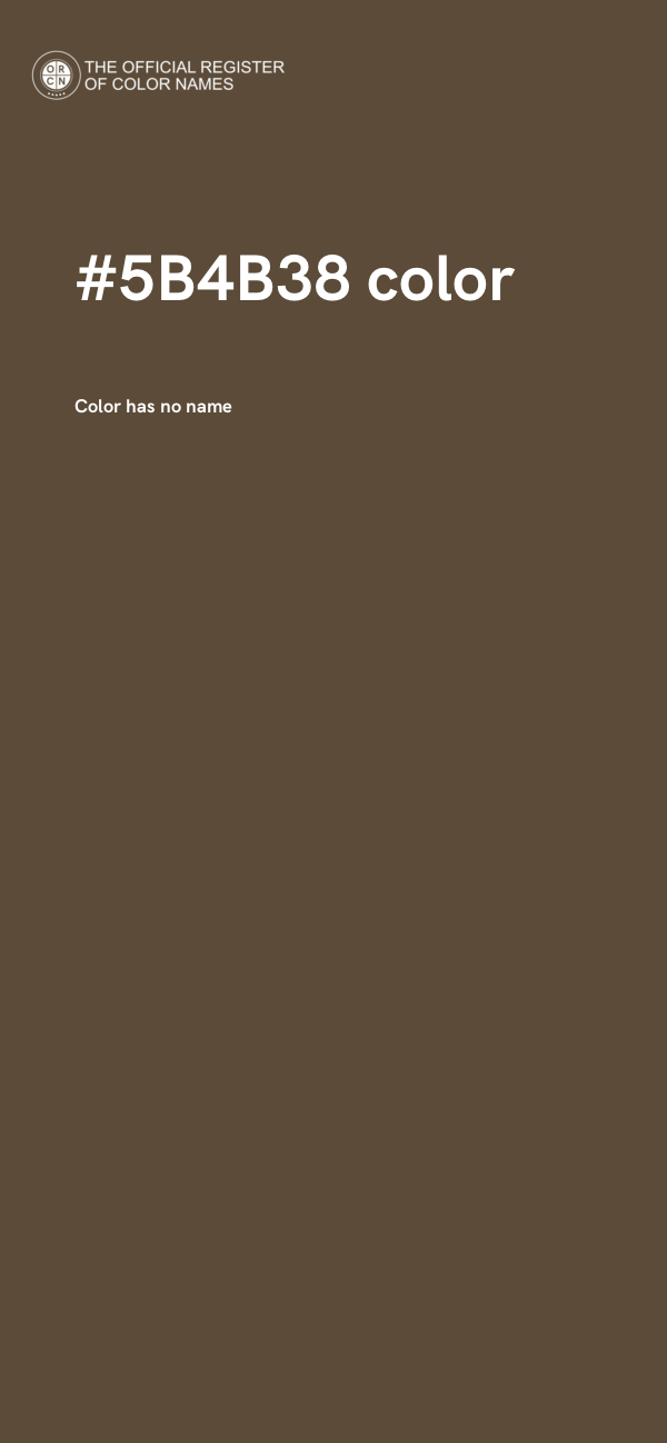 #5B4B38 color image