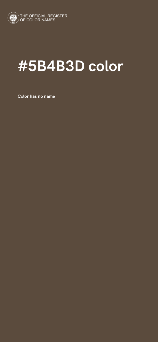 #5B4B3D color image