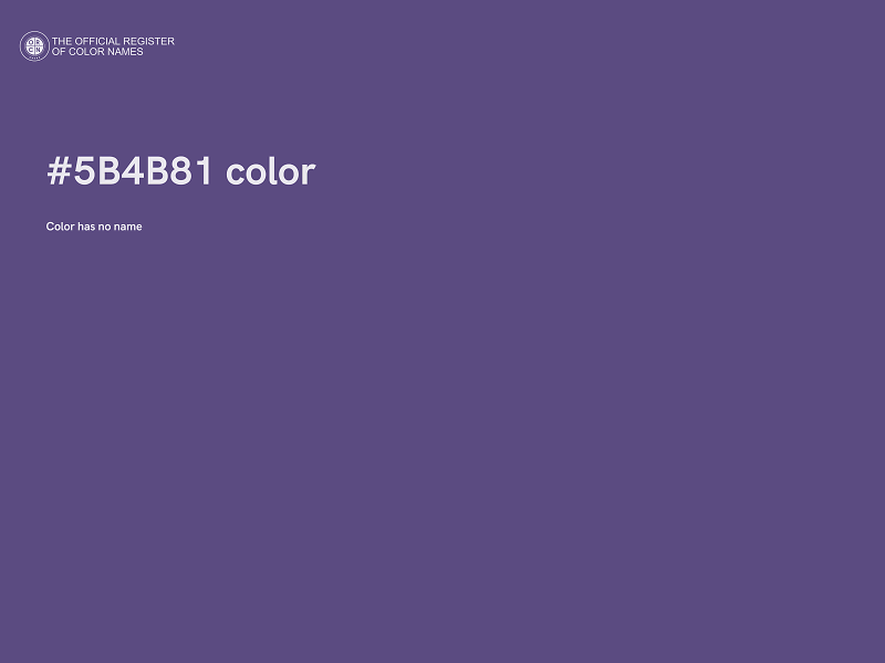 #5B4B81 color image