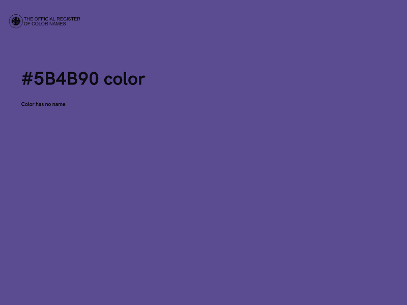 #5B4B90 color image