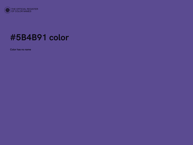 #5B4B91 color image