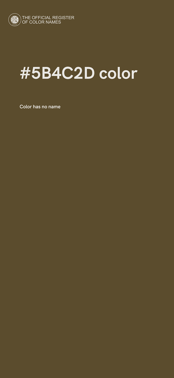 #5B4C2D color image