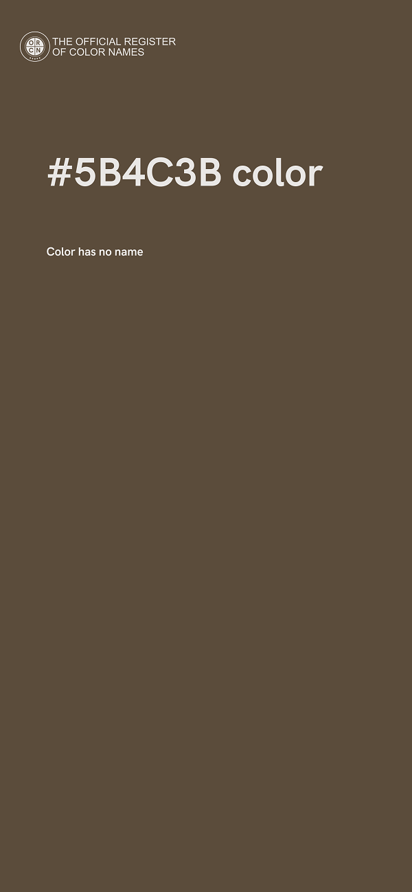 #5B4C3B color image