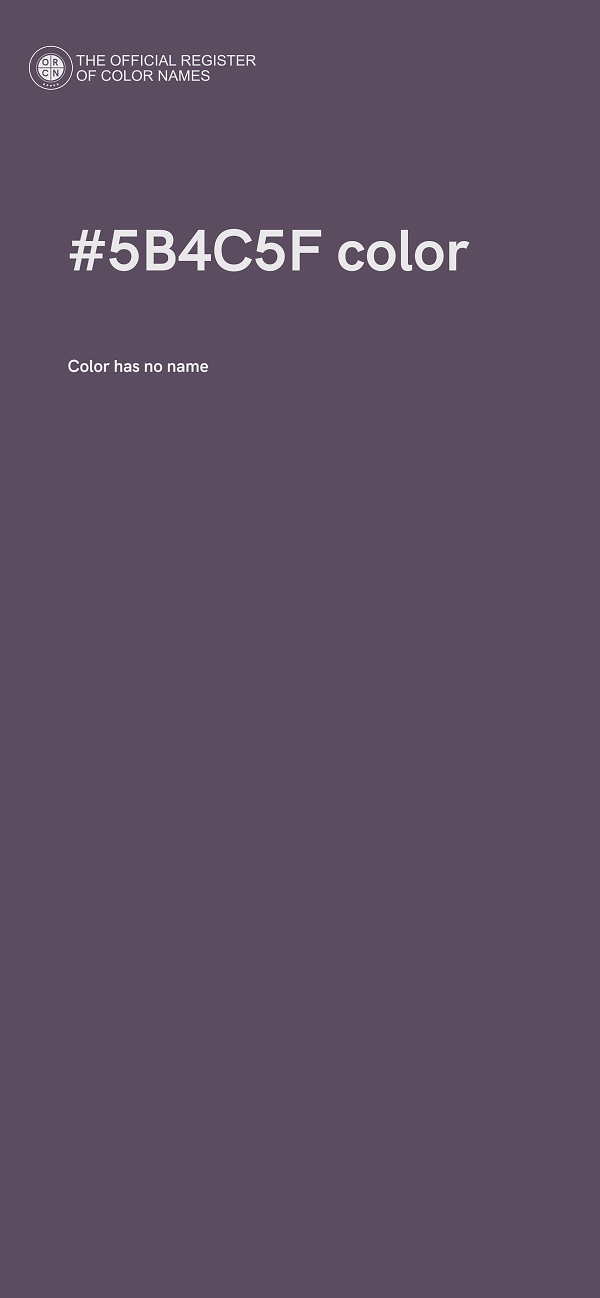 #5B4C5F color image