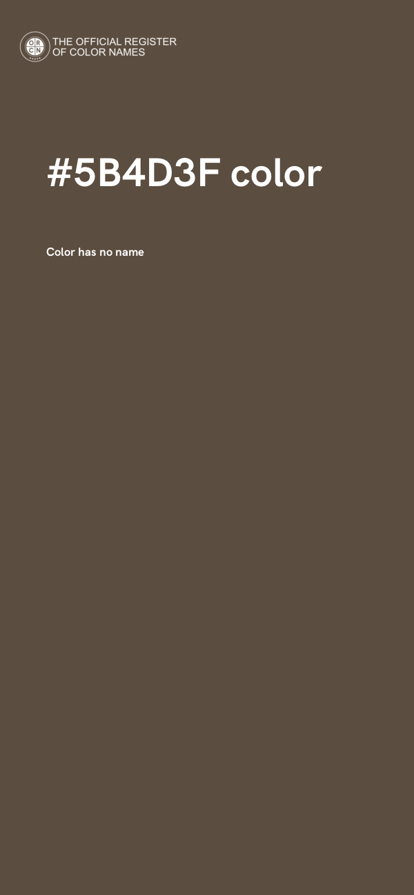 #5B4D3F color image