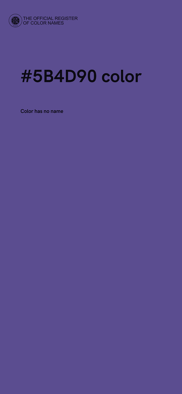 #5B4D90 color image