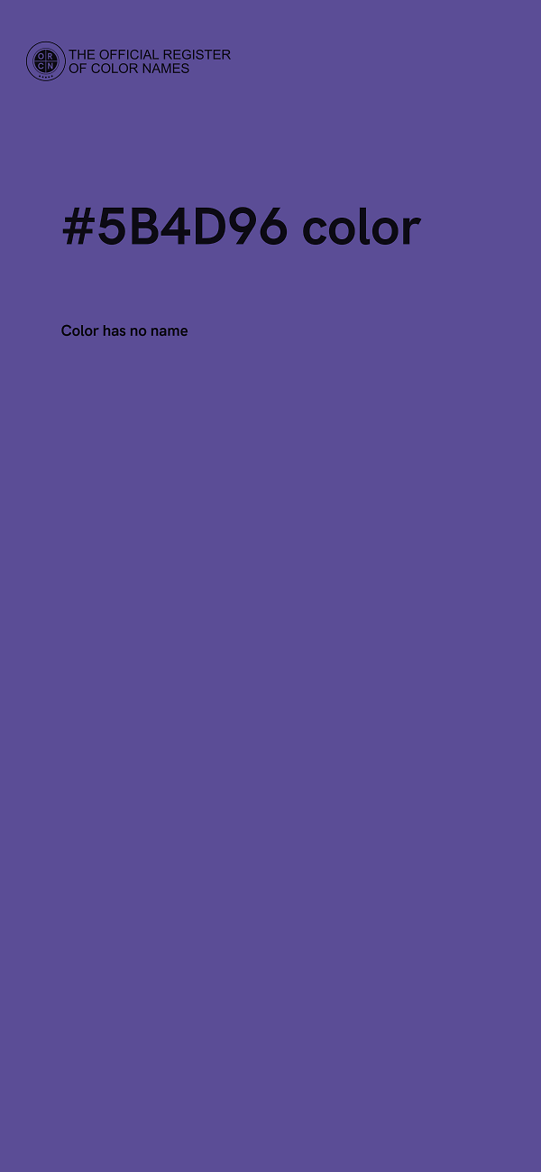 #5B4D96 color image