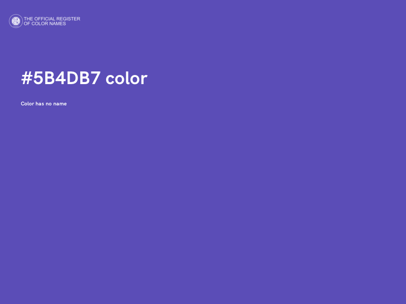 #5B4DB7 color image