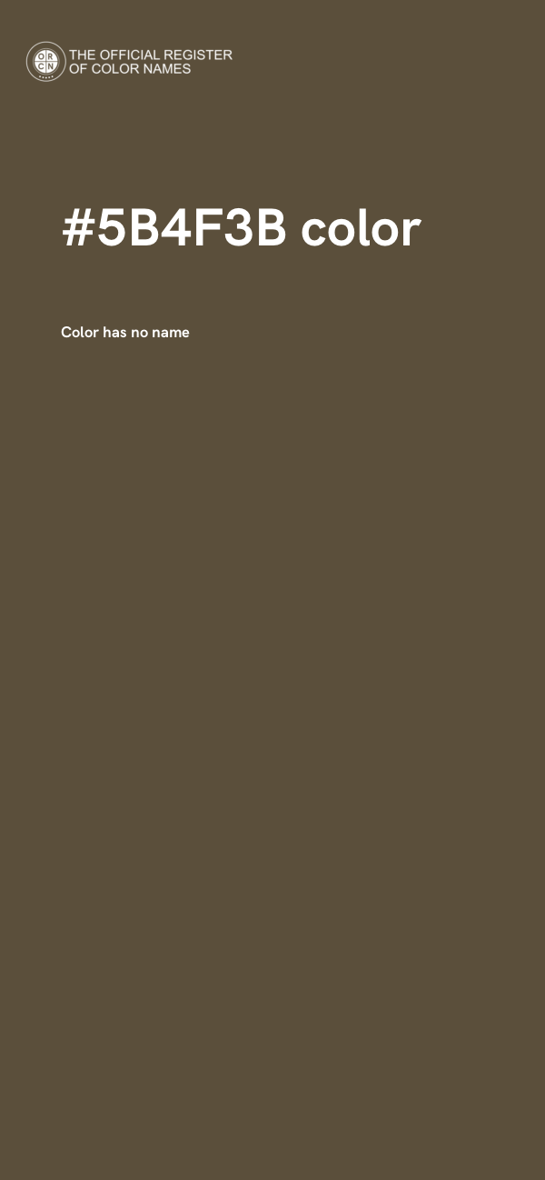#5B4F3B color image