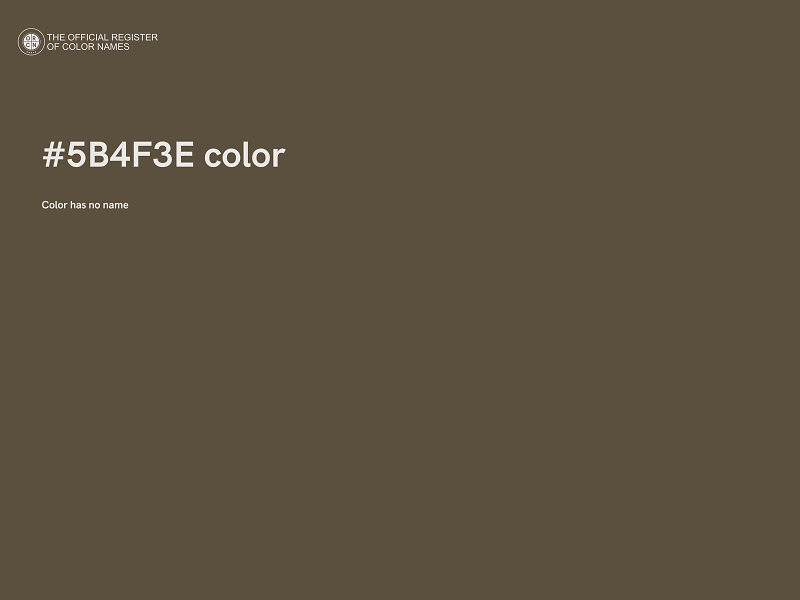 #5B4F3E color image