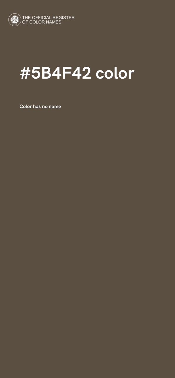 #5B4F42 color image