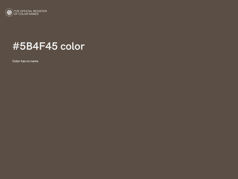 #5B4F45 color image