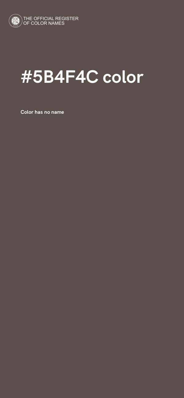#5B4F4C color image