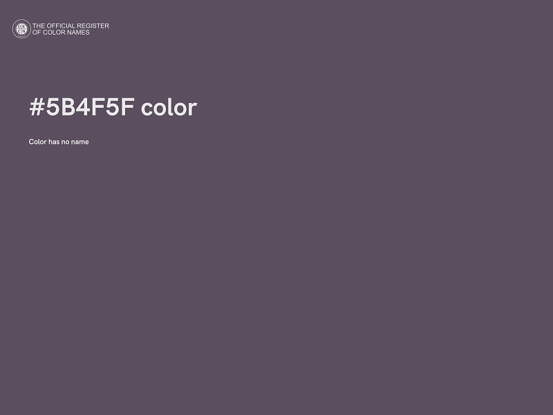 #5B4F5F color image