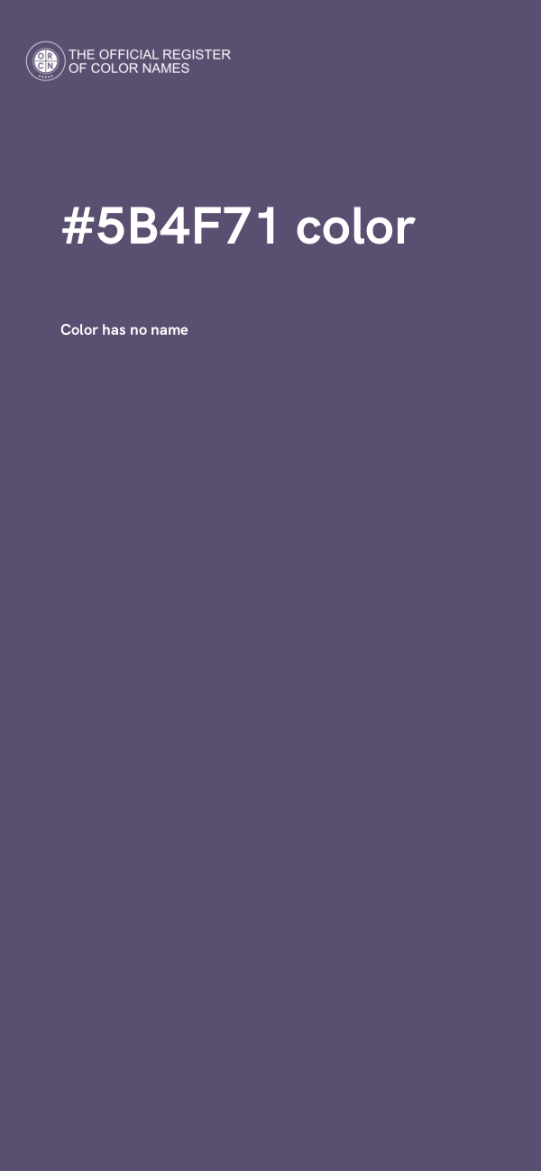 #5B4F71 color image