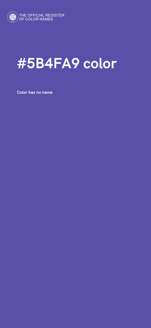 #5B4FA9 color image