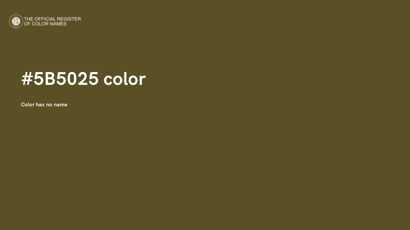 #5B5025 color image