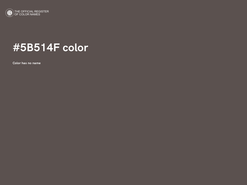 #5B514F color image