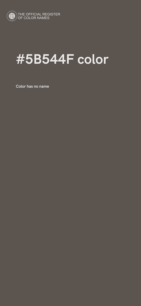 #5B544F color image