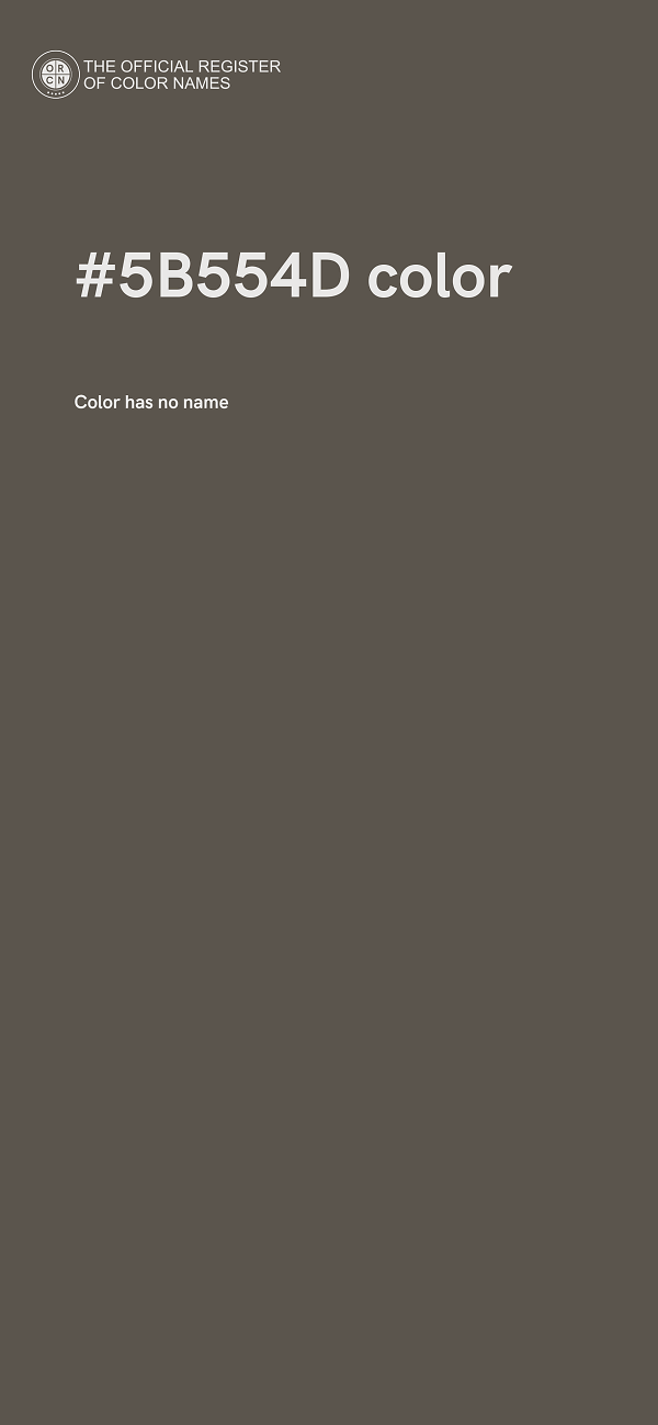 #5B554D color image