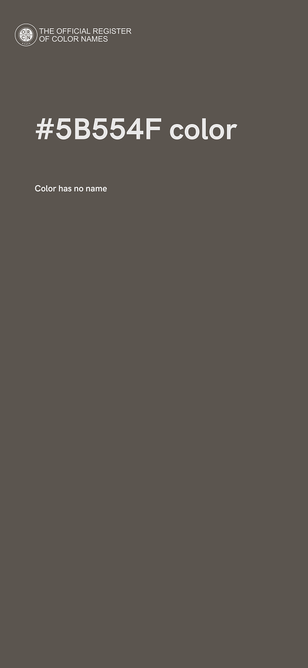 #5B554F color image