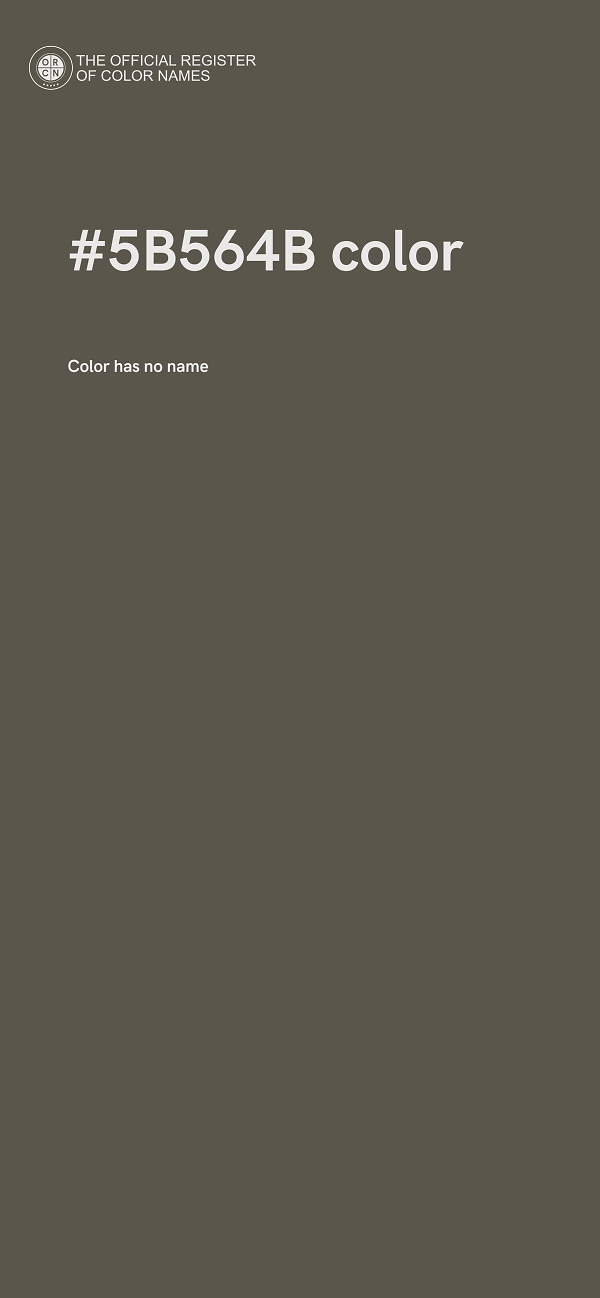 #5B564B color image