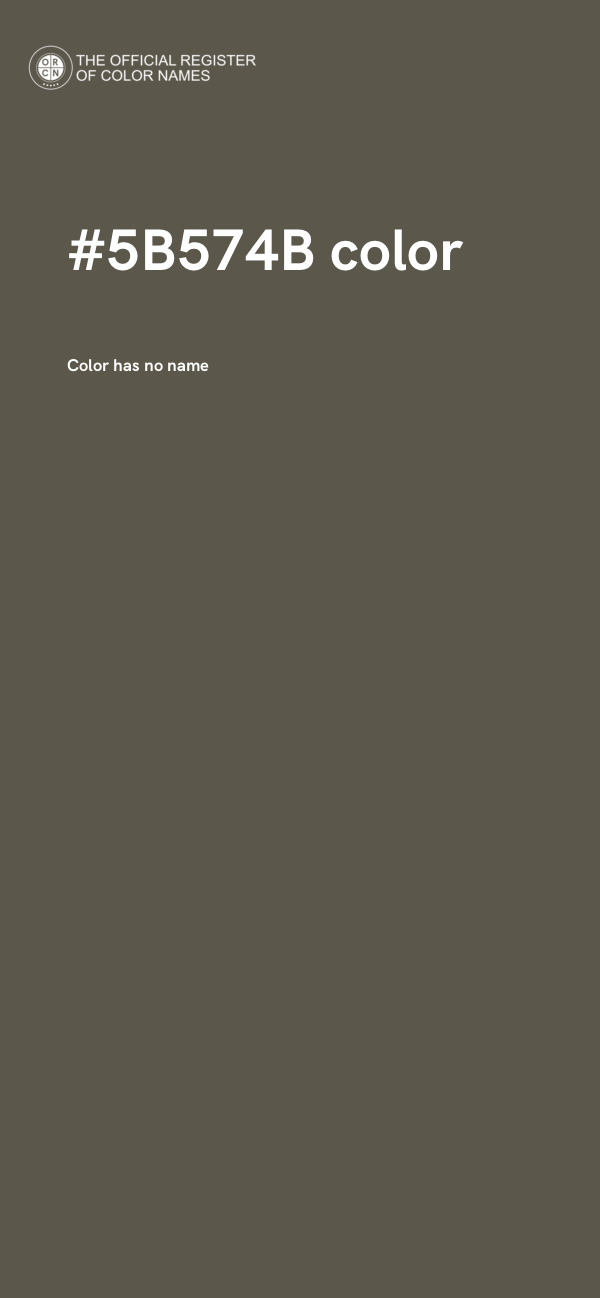 #5B574B color image