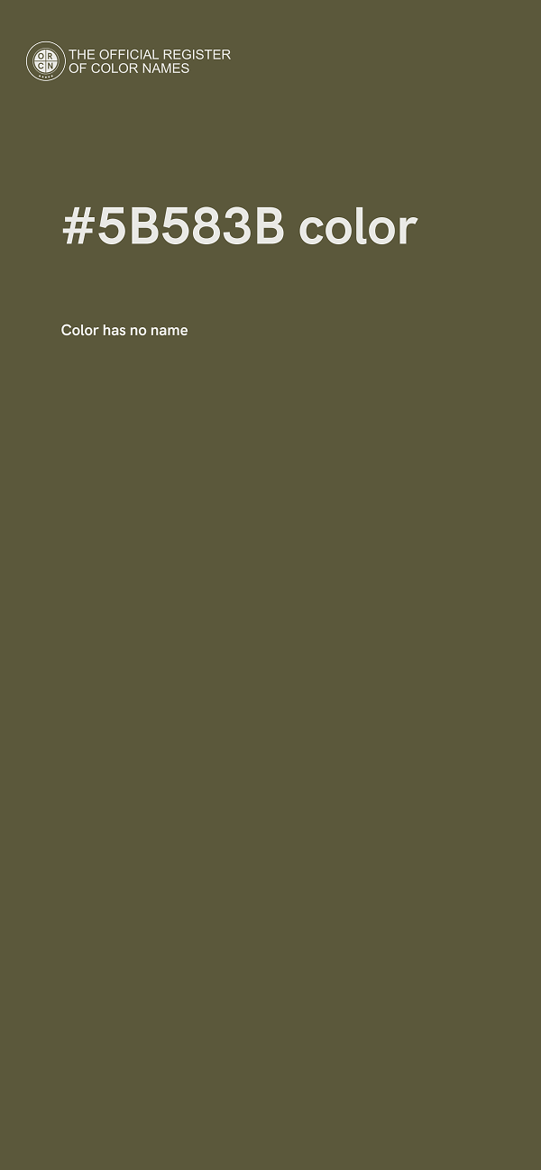 #5B583B color image
