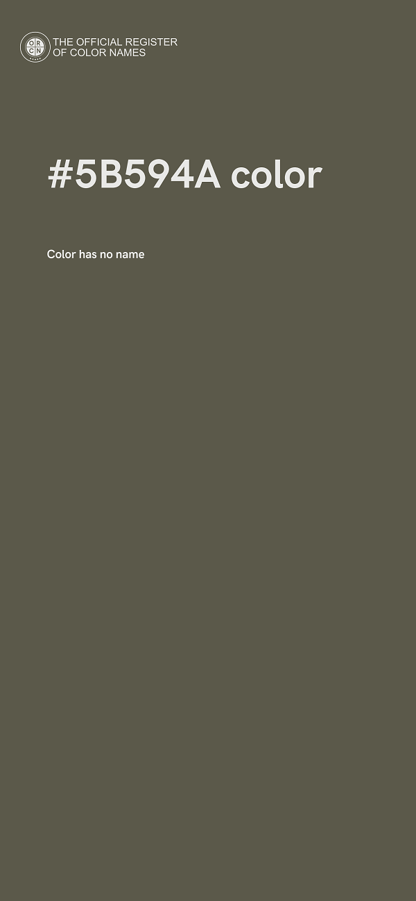 #5B594A color image