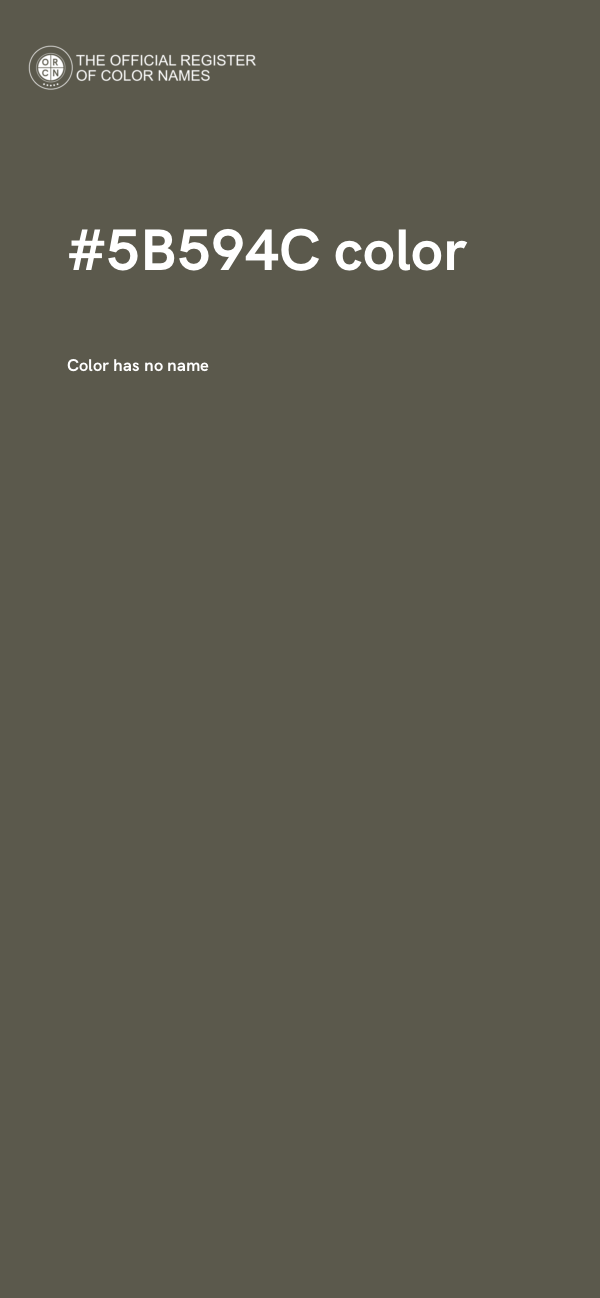 #5B594C color image