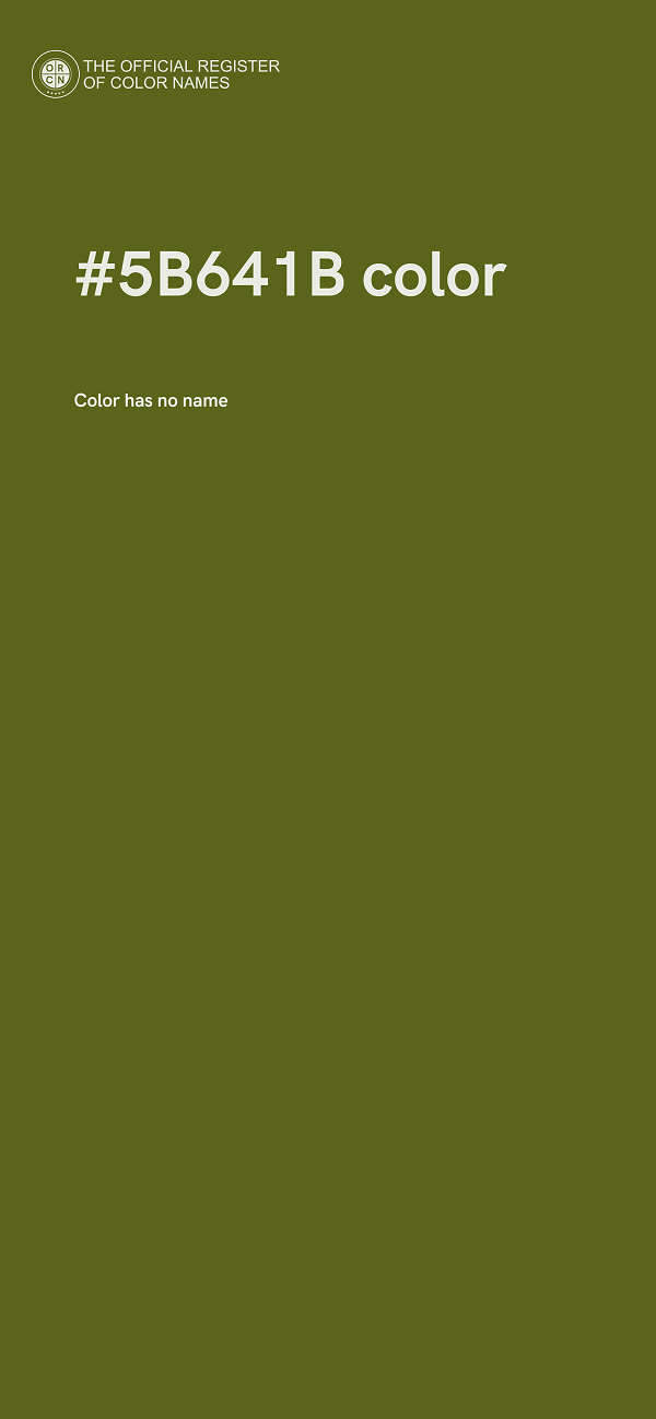 #5B641B color image
