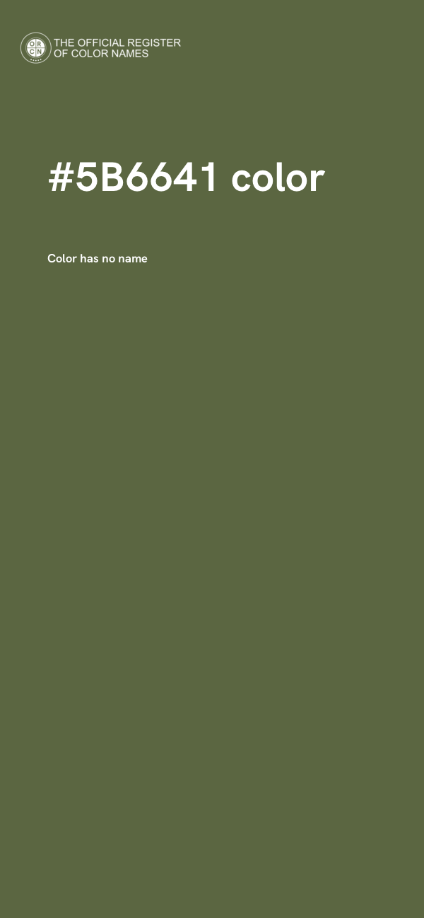 #5B6641 color image