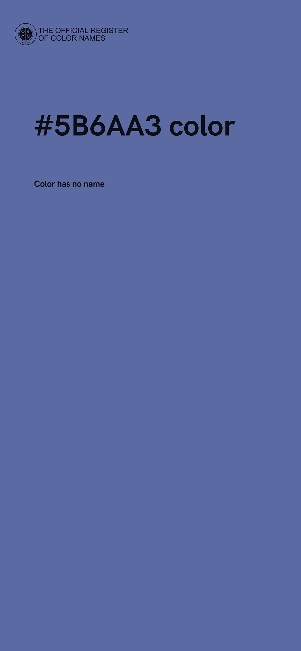 #5B6AA3 color image
