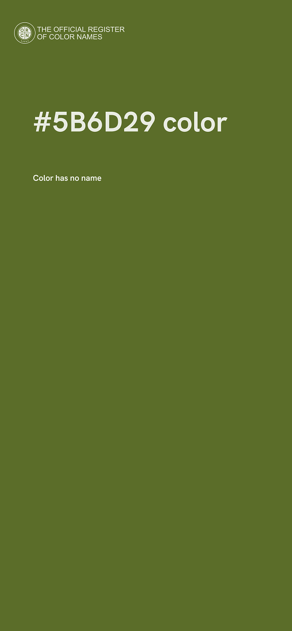 #5B6D29 color image
