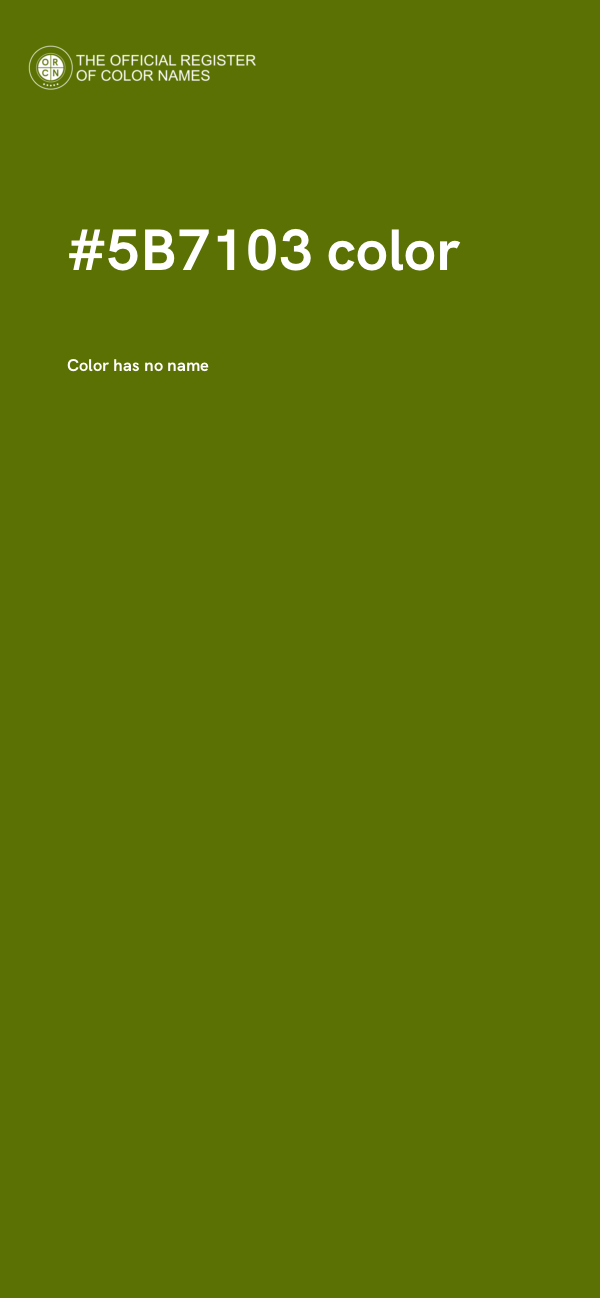 #5B7103 color image