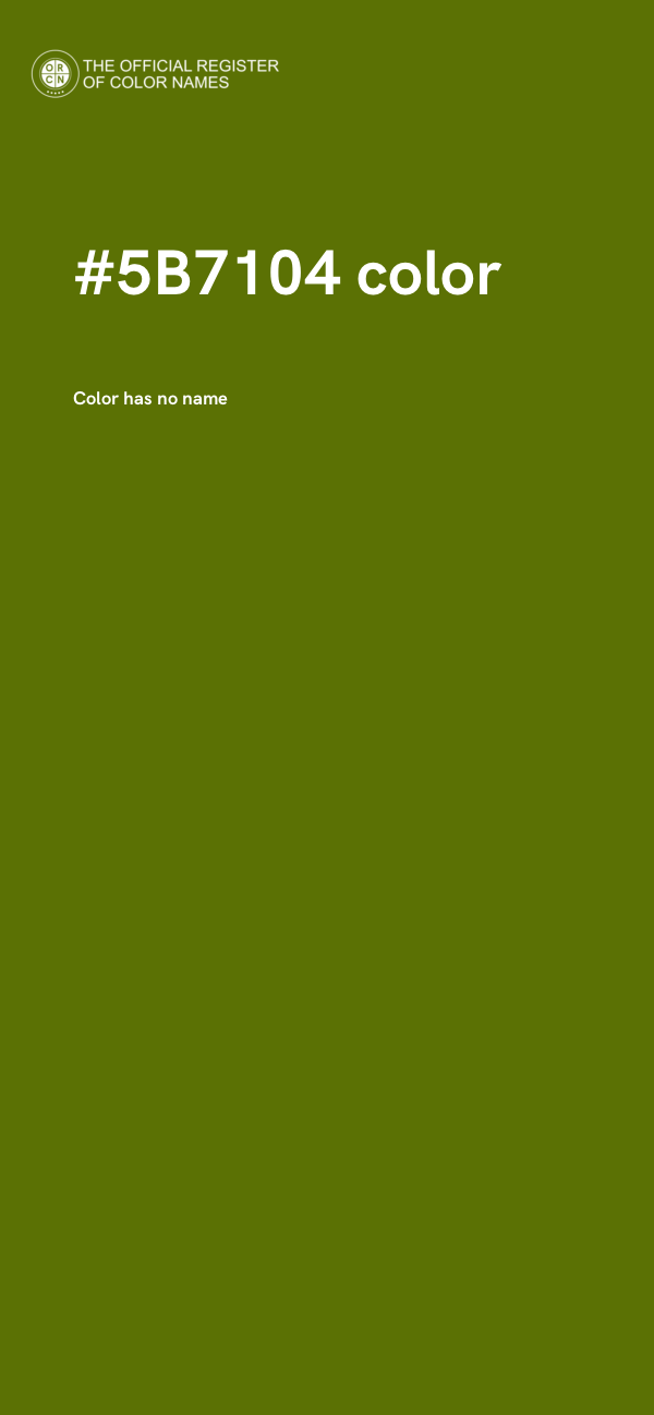 #5B7104 color image