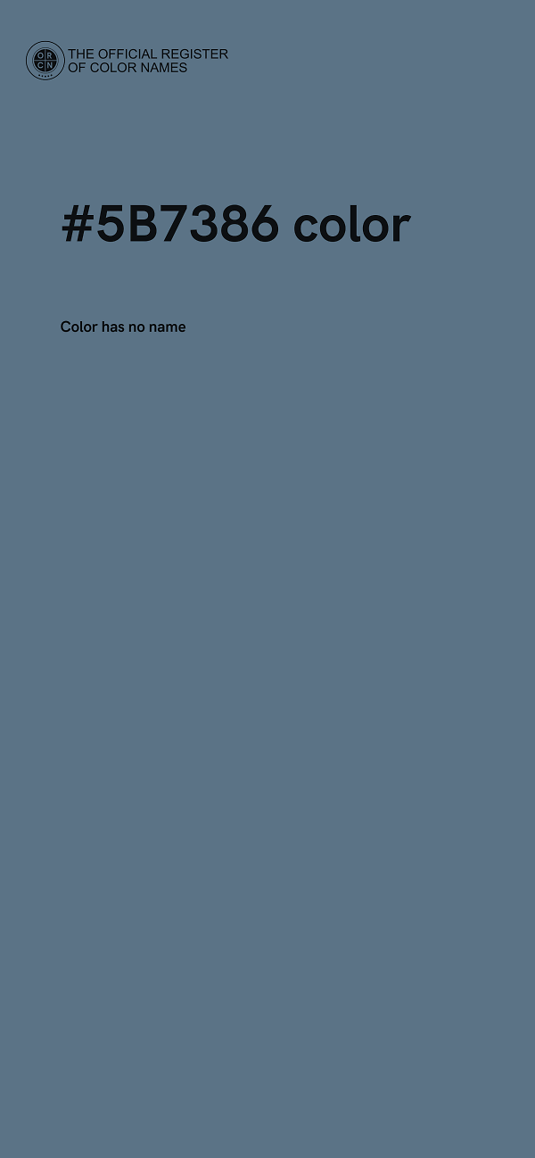#5B7386 color image
