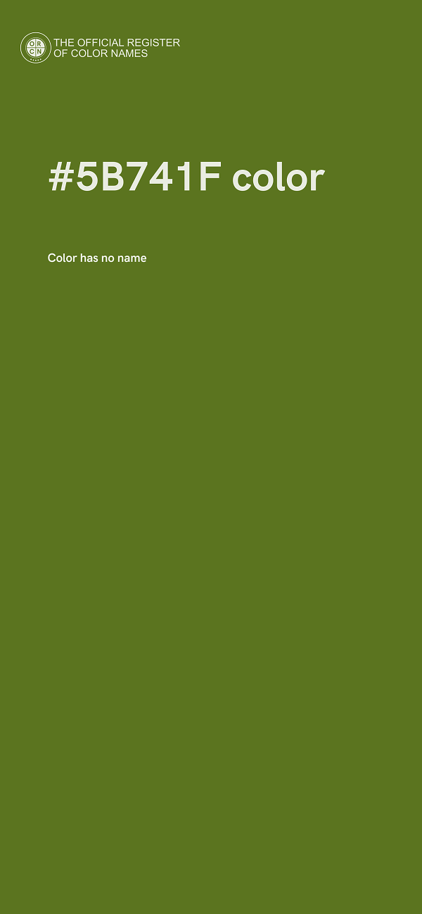 #5B741F color image