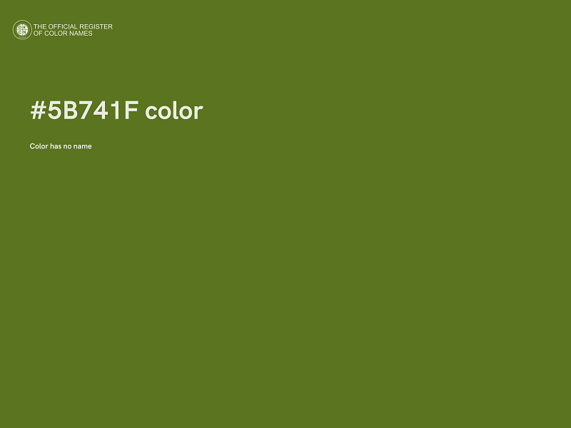 #5B741F color image