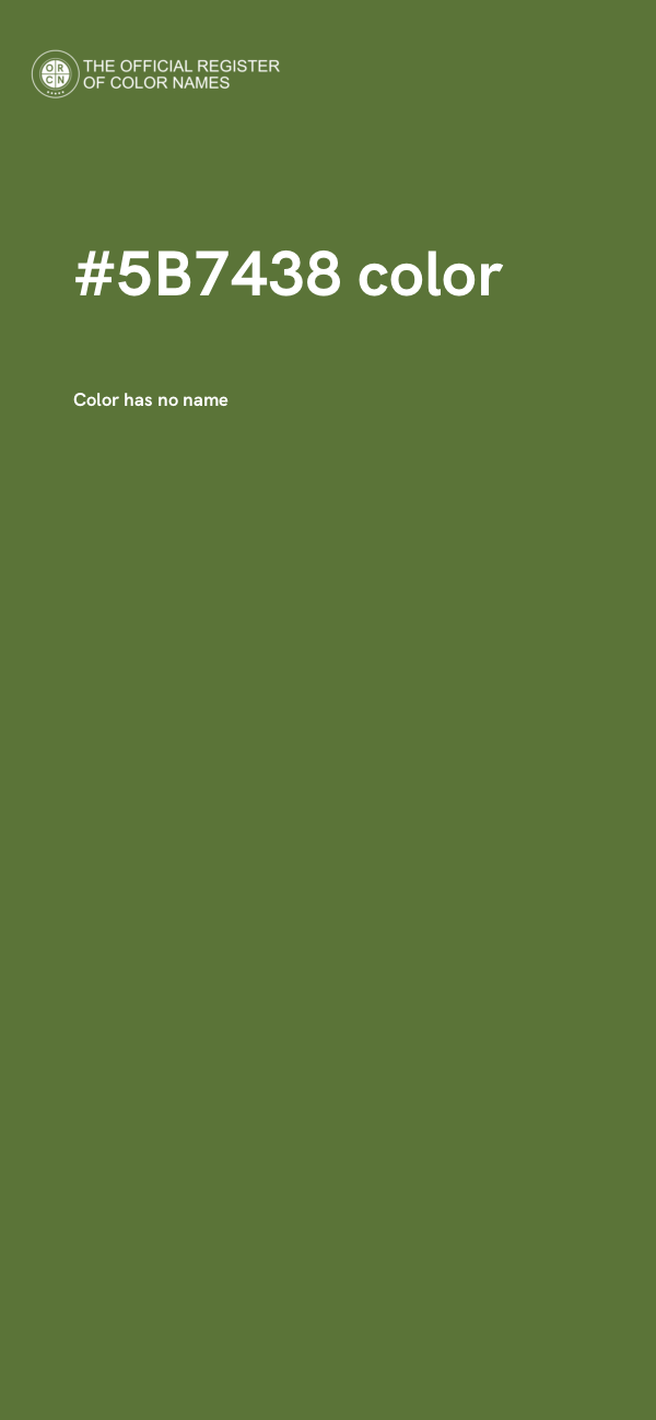 #5B7438 color image