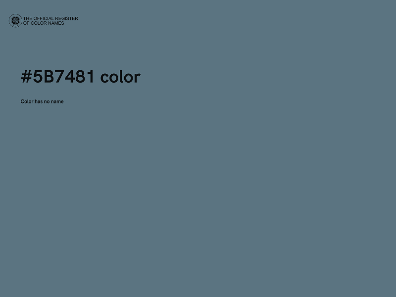 #5B7481 color image