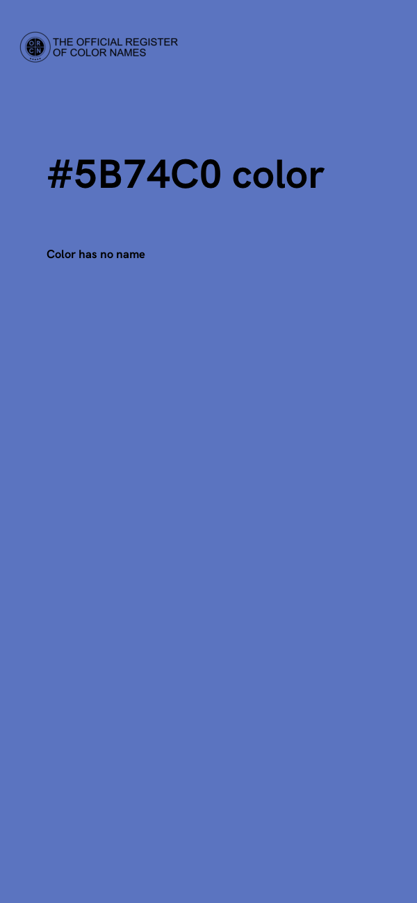 #5B74C0 color image