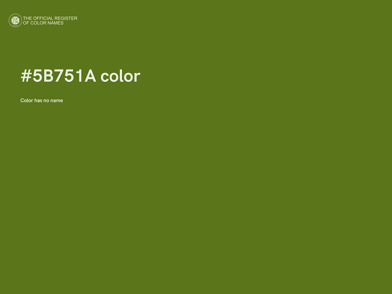 #5B751A color image