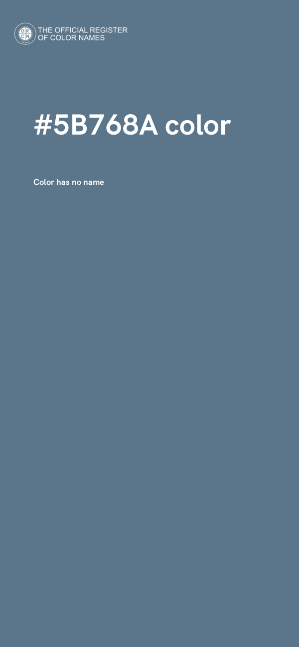 #5B768A color image