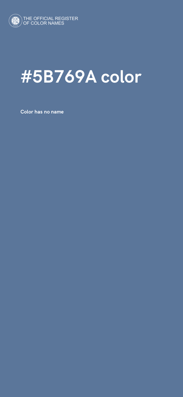#5B769A color image