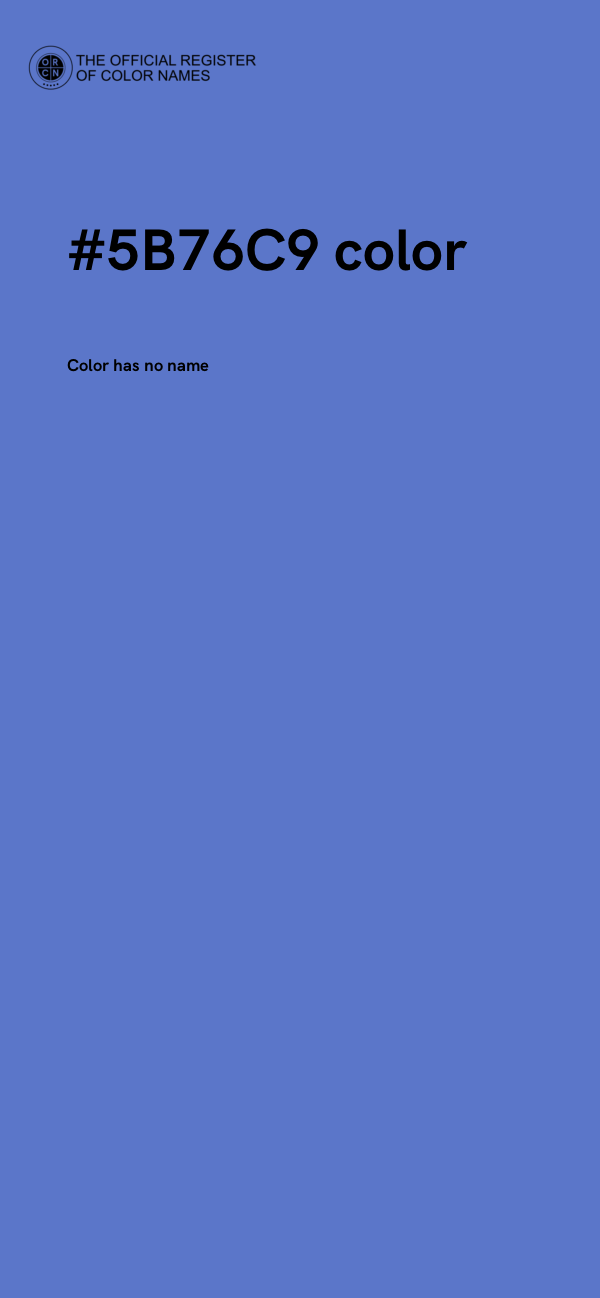#5B76C9 color image