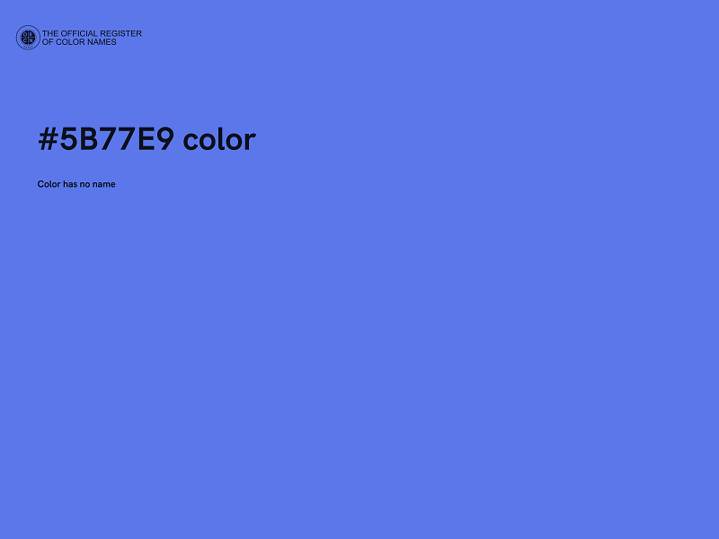 #5B77E9 color image