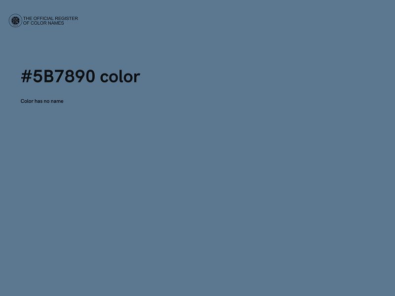 #5B7890 color image