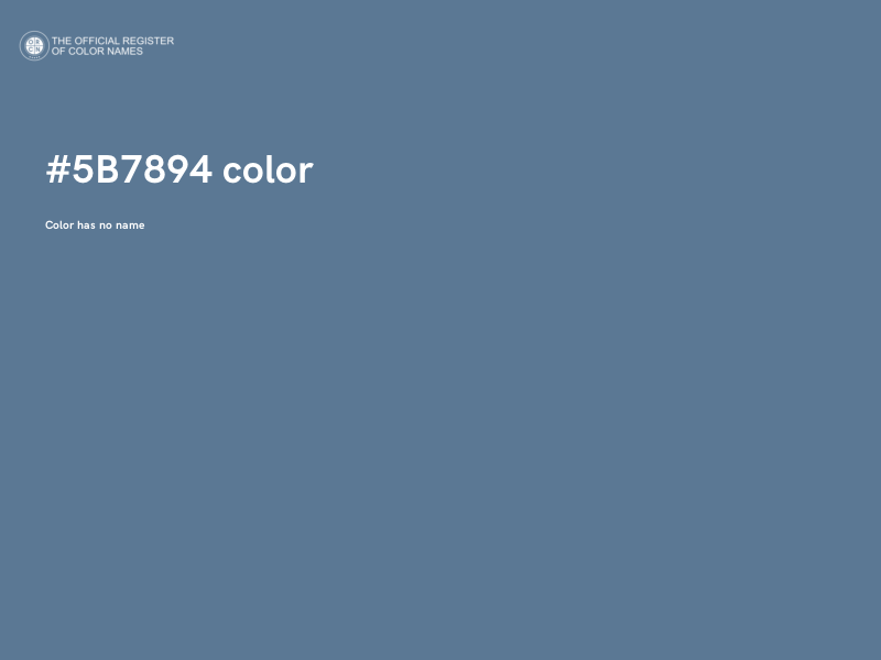 #5B7894 color image